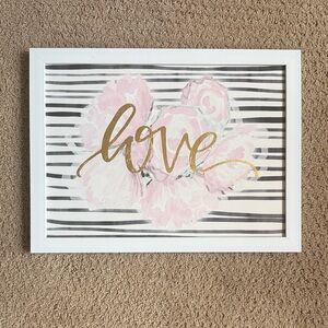 Gold and Pink Love Wall Art
